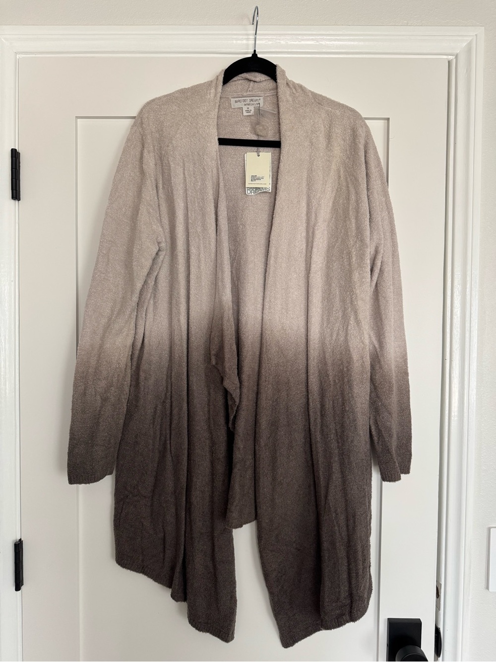 Barefoot Dreams Bamboo Chic Lite Ombré Calypso Wrap | Size 1x | Silver & Cocoa